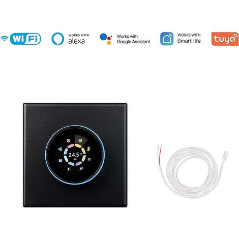 Tuya WLAN-Digitalanzeige Intelligenter Drehknopf-Temperaturregler Multifunktionale Wasser-/Elektro-Fußbodenheizung Flo-GB 16A