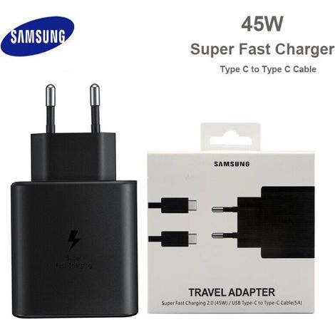 Chargeur Rapide 45 W - Compatible Avec Samsung Galaxy S22 S23 S24 Et Ultra - Prise UE - Adaptateur Secteur (1/5)