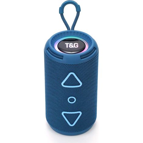 Enceinte Bluetooth portable - Son stéréo 360° - Résistante à l'eau (IPX5) - Son HiFi de qualité supérieure - Bleue