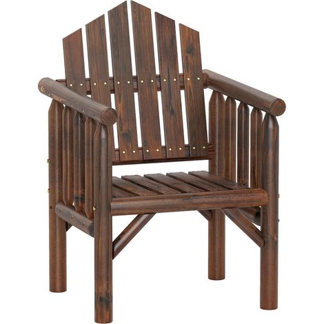 À assembler, fauteuil de jardin en bois avec accoudoirs, dossier haut incliné pour terrasse et bord de piscine (1/5)