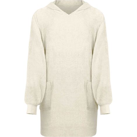 vidaXL Sweat à capuche couverture KINN Crème L Coton (1/5)