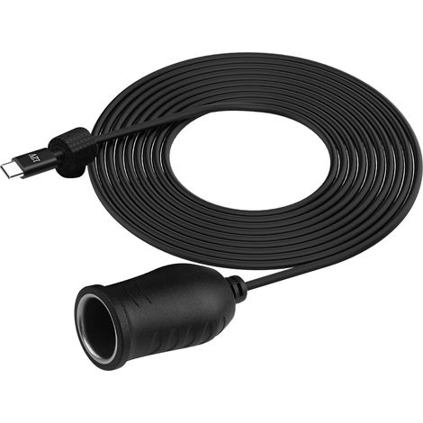 2pcs Adaptateur USB C vers allume-cigare 3 m 12 V Type-C femelle vers femelle - Compatible avec caméra embarquée, GPS, lumières LED de voiture, ventilateur de voiture et appareils portables (1/5)
