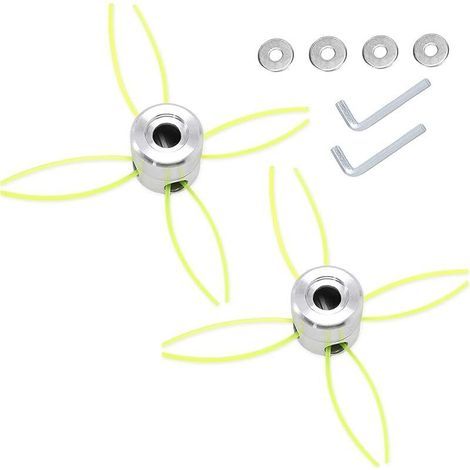 pair Tête de Débroussailleuse Universelle Aluminium Fils, Aluminium Tête Debroussailleuse Universelle M8 M10, Tête Coupe-Bordure Tête Double Fil Bobine Tête Fil Nylon pour Tondeuse