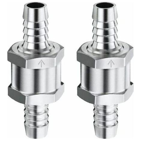 2-teiliges Rückschlagventil aus Aluminium für Kraftstoffsysteme, Kraftstoffregelventil für Benzin- und Diesel-Vergaser mit niedrigem Druck, 6 mm, Fontainebleau (1/5)