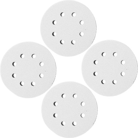 pezzi di tampone abrasivo rotondo, accessori per utensili oscillanti, tamponi abrasivi per lucidatura a secco con foro, utensili per levigatura, tampone abrasivo in spugna nera (1/5)