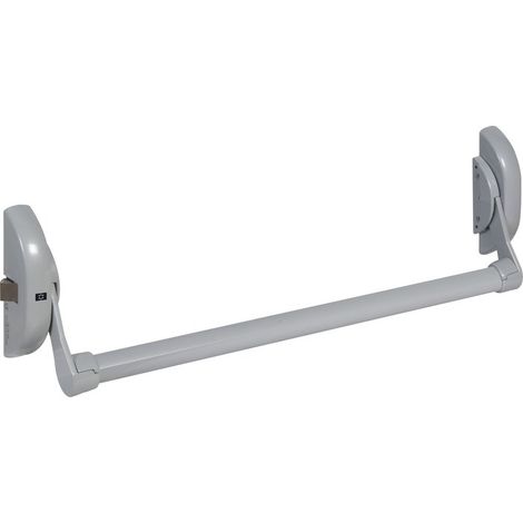 Serrure anti-paniquée barre transversale 1 point argent – Système de barre pour portes – Installation facile – Pour bois dur – Exem