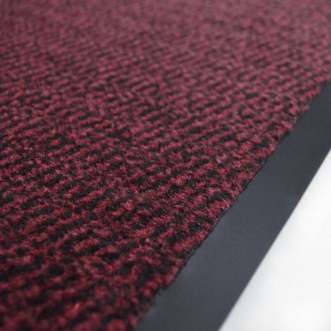 Décoweb – Tapis paillasson absorbant pour entrée – Rouge – 90 x 150 cm – Semelle PVC – Usage intérieur et extérieur