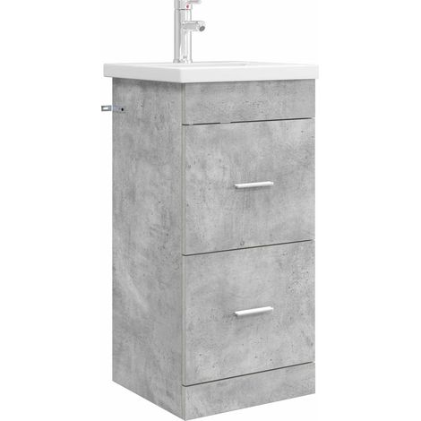 Bathroom Vanity with Sink Concrete Grey 42 x 40 x 84.5 cm vidaXL