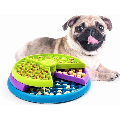 Tapis à lécher pour chien et chat, tapis à lécher de qualité supérieure avec ventouses pour soulager l'anxiété du chien, jeu de puzzle interactif à plusieurs niveaux et distributeur de croquettes anti (1/5)