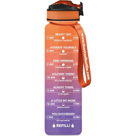 The Steel Bottle MWB1L4PPH gourde Utilisation quotidienne 1000 ml Tritan Pêche, Violet