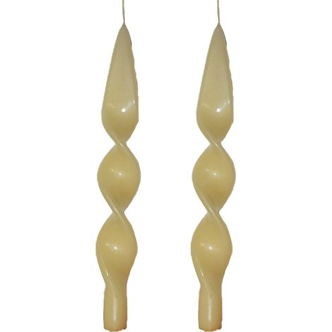Set 2 candele panna a spirale fiamma per candeliere candelabro decorazioni casa tavola centrotavola di natale addobbi (1/5)