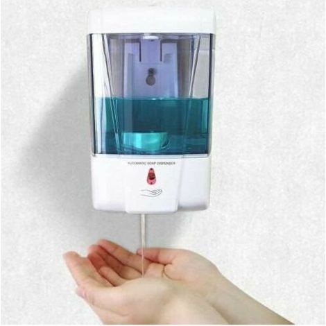 Distributeur de Savon Automatique,600ML Distributeur Savon Mural sans Contact avec Capteur Infrarouge,Distributeur Savonse pour Bains Appropriée (1/5)