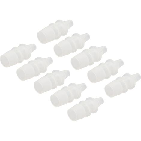 10 pièces raccord réducteur à barbillon PP adaptateur pompe air aquarium pour tube silicone 7.9-15.8 mm (1/5)