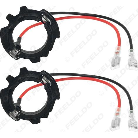Base de phare LED compatible avec Volkswagen Golf 5, Jetta, ancienne Sagitar, supports de phares LED H7 et clips renforcés.