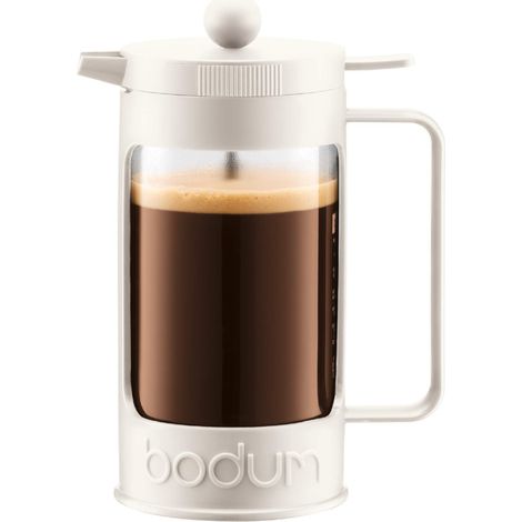 Cafetière à Piston avec 8 Tasses Verre Blanc 1,0 L (1/5)