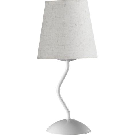 lampada da tavolo "margot" in metallo e stoffa, e14 (1/4)