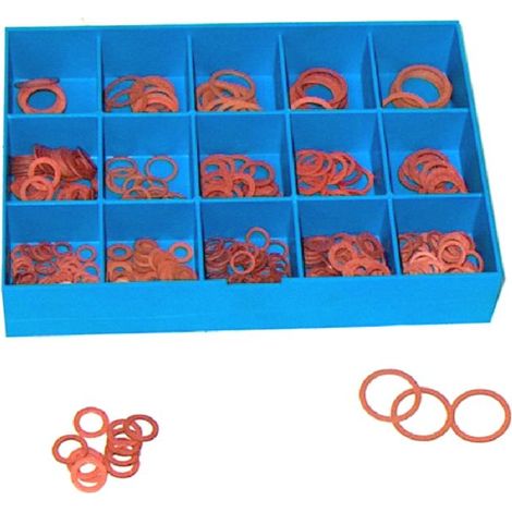 Sortiment von 400 Unterlegscheiben aus Fasern