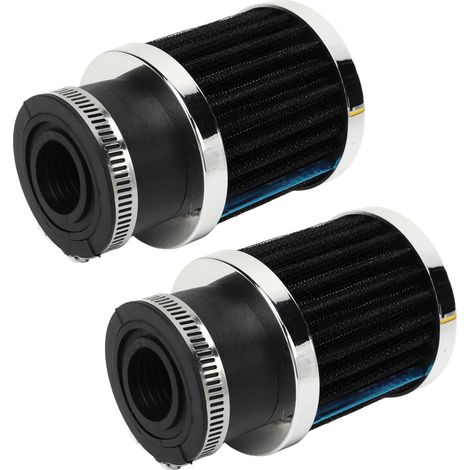 Filtres à air moto coniques hautes performances, colliers de serrage, protection moteur, admission directe pour carburateur 28-48mm, argent et noir (1/5)