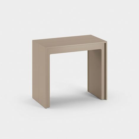 Consolle allungabile salvaspazio MDF antigraffio Made in Italy Nivara - Tortora (1/5)