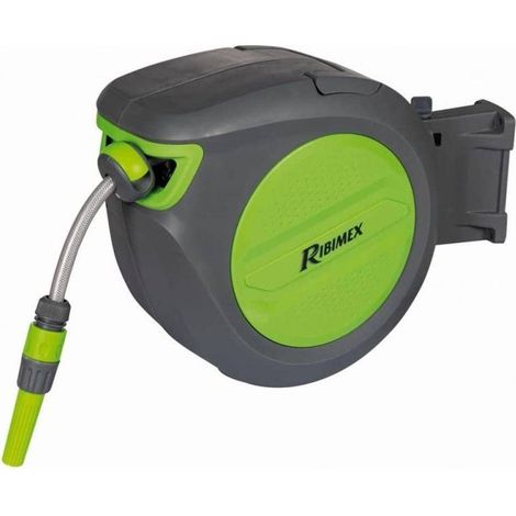 Dévidoir Automatique 20m - Enrouleur Semi-Auto - Pratique et Ergonomique - Rangement Facile - D-Work