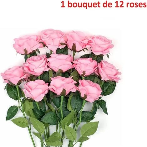 Fleurs Artificielles - Roses - Décoration Intérieure et Extérieure - 12 Roses (1/4)