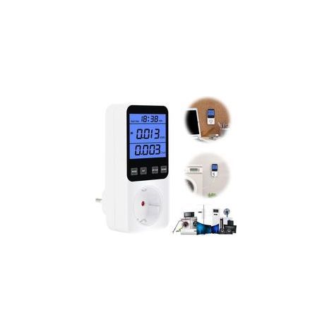 Compteur D'électricité Pour Prise De Courant: Compteur D'électricité Pour Prise De Courant Avec 14 Modes De Surveillance Et Protection Contre Les Surcharges, Compteur D'électricité 3680W (1/5)