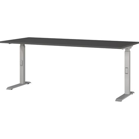 Schreibtisch 180cm, graphit/silber, DUBA-01 (1/4)