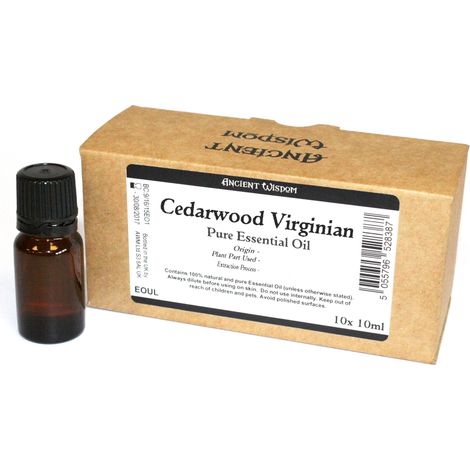 Étiquette sans marque d'huile essentielle de Virginie de bois de cèdre de 10 ml- Vendu par 1
