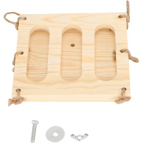 Cadre d'herbe pour lapin, mangeoire à foin, étagère d'alimentation en bois pliable
Accessoires pour cage à foin pour petits animaux (1/5)
