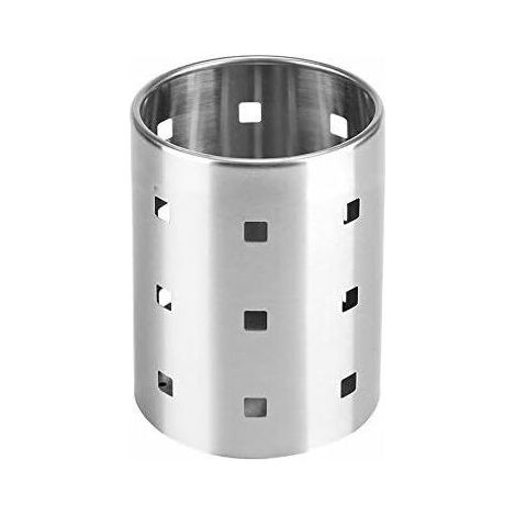 DEESSE SHOP - Porte-couverts en acier inoxydable porte-ustensiles de cuisine paniers à couverts organisateurs support de rangement rond pour cuillères couteaux fourchettes cadeau de Noël pour femme ma (1/5)
