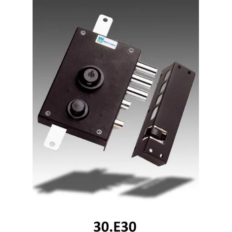 SERRATURA ELETTRICA MOTTURA 30.E30 SINISTRA SENZA ASTE NERA (1/2)