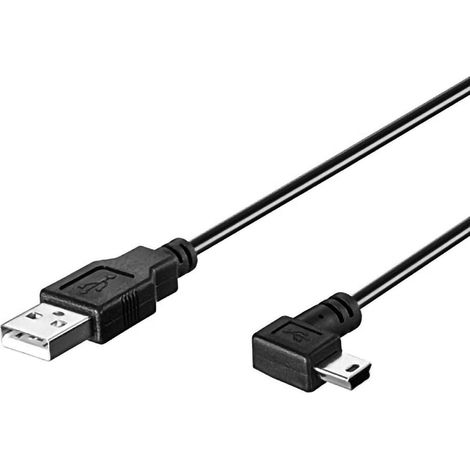 40 cm Mini-USB-2.0-Kabel, USB-A-Stecker auf Mini-B-Stecker, 90 Grad rechtwinklig, langes Ladekabel für Digitalkamera, Dashcam, Auto-Navigator, DVR, Fahrrekorder