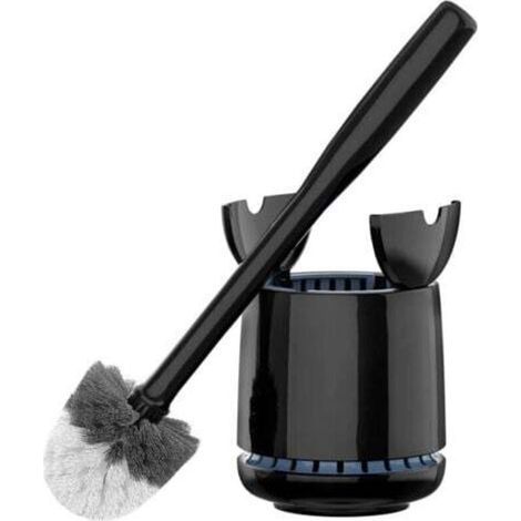 Brosse Toilettes WC, Brosse WC et Support Premium avec Couvercle Automatique, Balayette WC Nettoyage Cuvette, Noir (1/4)