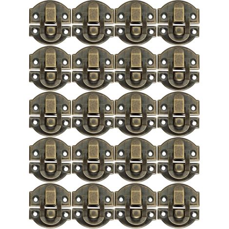 Petits fermoirs anciens pour boîte à bijoux, en fer, lot de 30. (1/5)