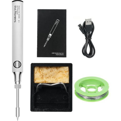 Wiederaufladbares, kabelloses Lötkolben-Set, 5V-Lötstift mit 3 Temperaturstufen (USB) (1/5)