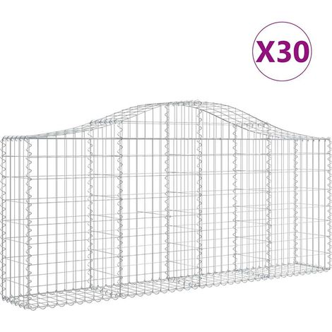 Maison Exclusive - Gabionen mit Hochbogen 30 Stk. 200x30x80/100cm