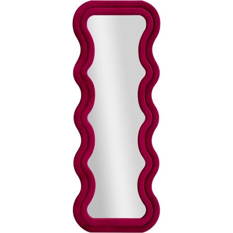 Miroir mural Emily Velvet Fuchsia 60 x 6 x 160 cm (Dimensions intérieures du miroir : 42 x 144 cm) (1/5)