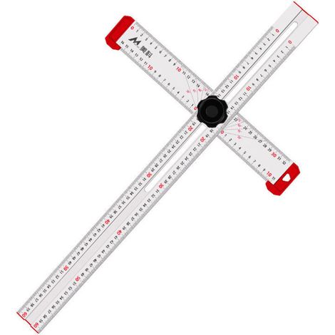Règle d'angle combinée multifonctionnelle, règle de positionnement en forme de T (1/3)
