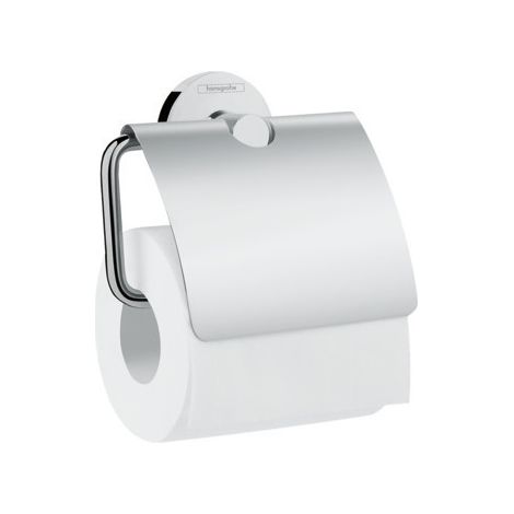 Hansgrohe Logis Bathroom Toilet Roll Holder Cover Wall Mounted Chrome Modern (1/2)
