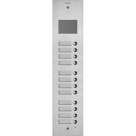 VIMAR - 41512 Placa de audio Steely 2F+ con 12 botones, acero