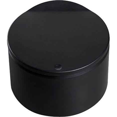Poubelle de bureau - Poubelle de table - Mini poubelle avec couvercle - Petite poubelle - Corbeille à papier - Organisateur de déchets compact - pour chambre, bureau et salon - 19X19X13cm - noir (1/5)