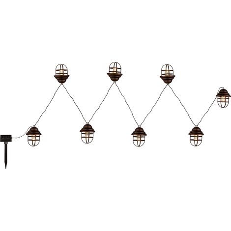 Solarbetriebene LED Outdoor Lichterkette mit 8 Laternen, Länge 4,3 Meter (1/4)