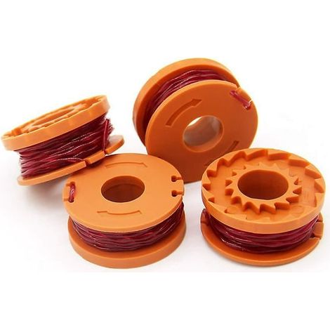 Lot de 4 bobines de fil WA0004.1 pour coupe-bordures WORX 20 V - Bobines de fil de rechange résistantes pour Worx WG180 et WG163 (1/5)