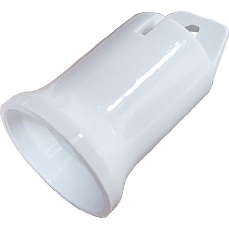 Portalampras rosca Edison E27 40w provisional obra blanco