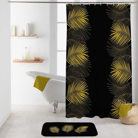 Rideau de douche 180x200 Orbella noir (1/2)