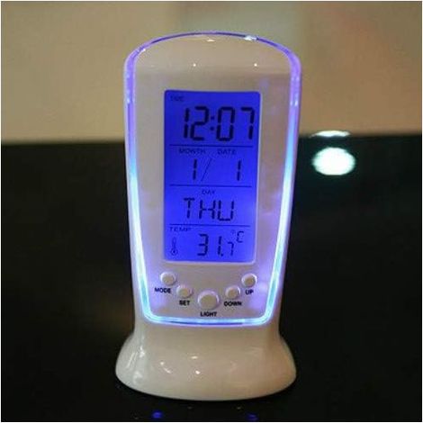 Réveil horloge LED numérique horloge de chevet réveil électronique montre carrée cadeau enfant (1/5)
