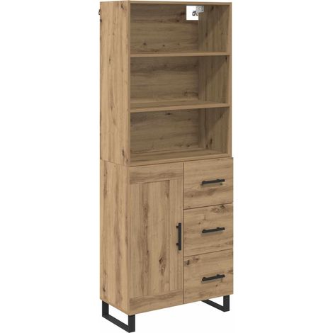 Maison Exclusive - Haut Armoire 2 pcs Chêne artisanal Bois d'ingénierie (1/5)