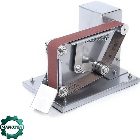 Manuzen - Ponceuse à bande 30 × 533 mm – table inclinable, 7 vitesses – Argenté (1/3)