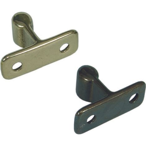 Incontro a legno per pinza fermaporta - mm.35x23x14h. in ottone bronzato