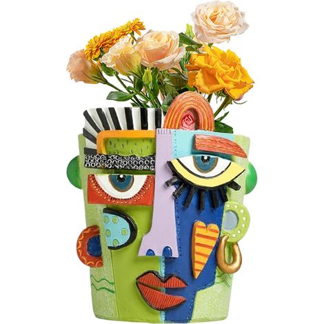 Pot À Fleurs en Forme De Visage - Pots de d'Intérieur à Visage Fantaisistes (1/5)
